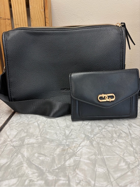 Handbags - Black Crossbody Bag and Wallet Set